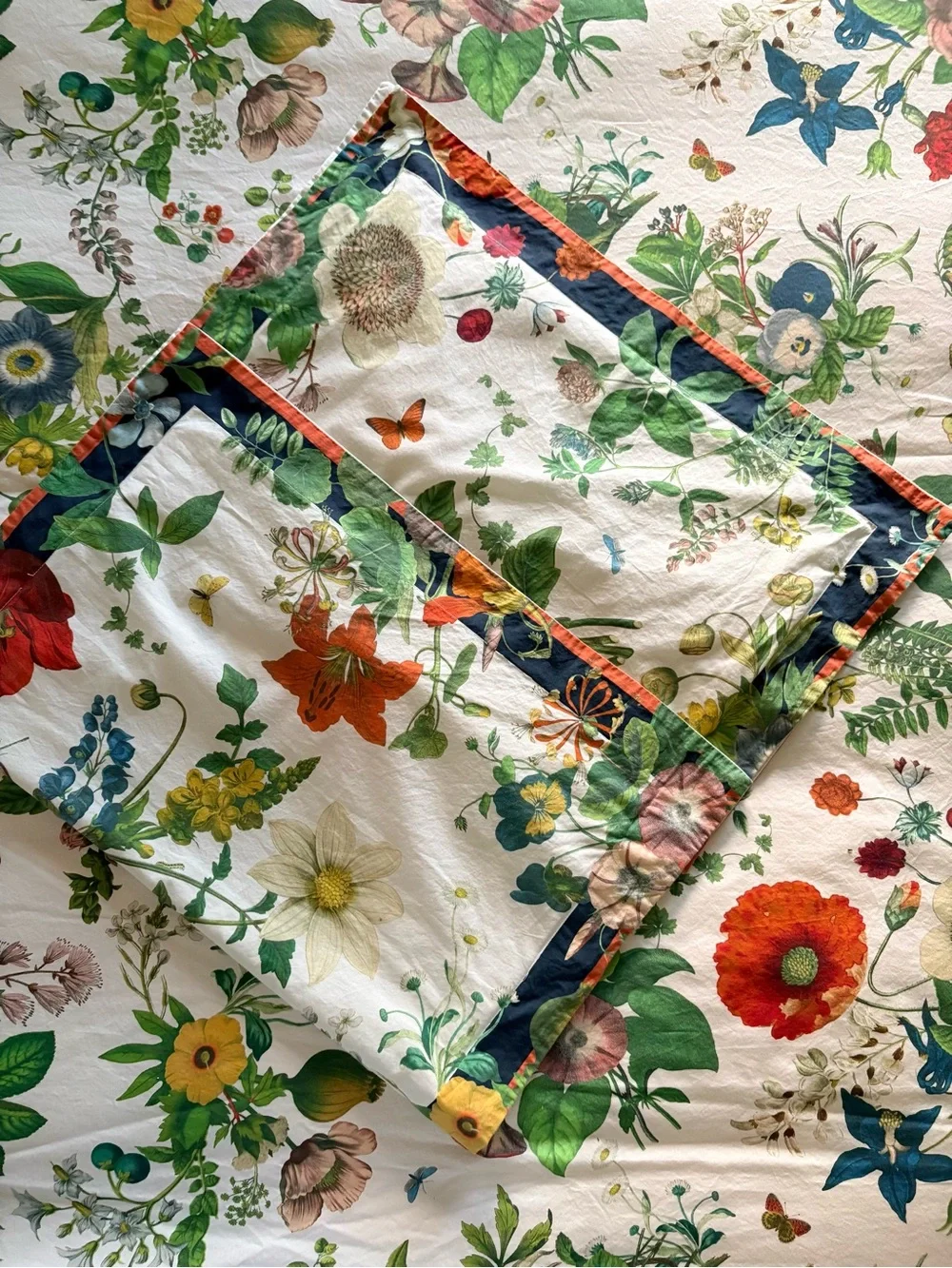 Pottery Barn Organic Cotton Full/Queen Duvet &2 Standard Shams | Bethany Multi